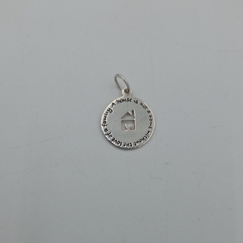925 Silver Round Pendant with Engraving